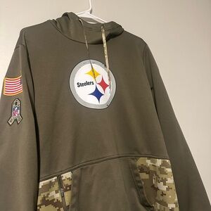 NFL Therma-Fit Hoodie in Olive and Tan